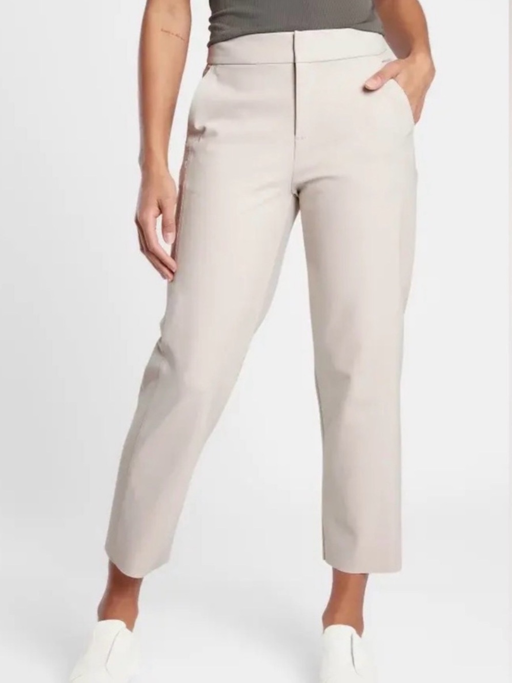 Athleta Stellar Straight Crop Pant - Light Tan | Size 0